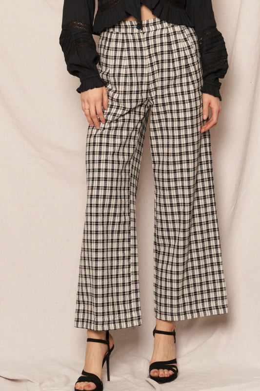 leah trouser - black & ivory