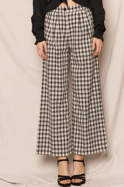 leah trouser - black & ivory