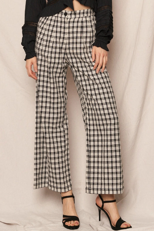 leah trouser - black & ivory