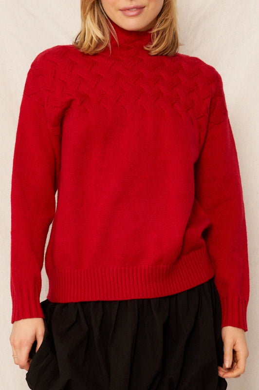 sagen sweater - red