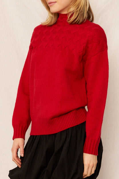 sagen sweater - red