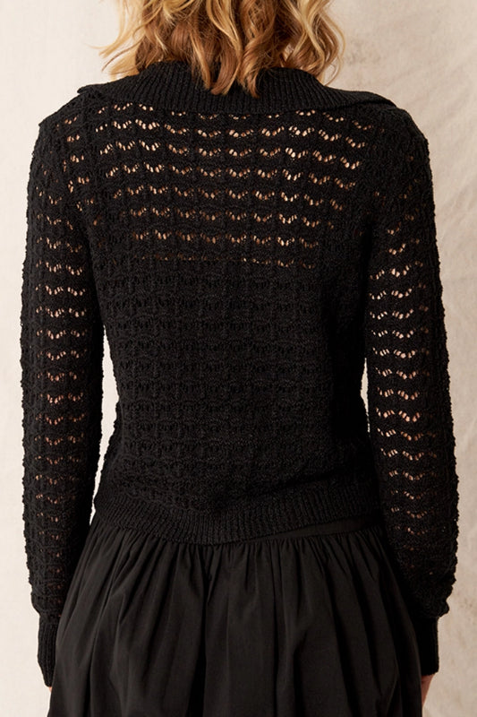 norah cardigan - black