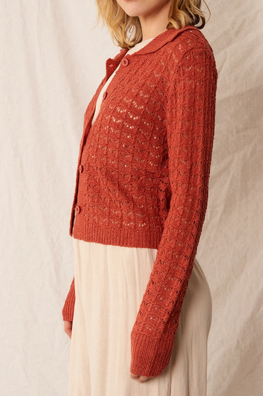 norah cardigan - rust (FINAL SALE)