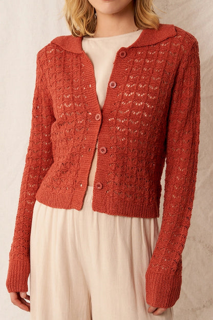 norah cardigan - rust (FINAL SALE)