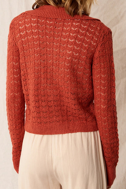 norah cardigan - rust (FINAL SALE)