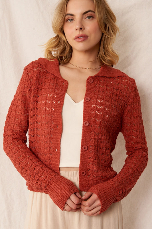 norah cardigan - rust (FINAL SALE)