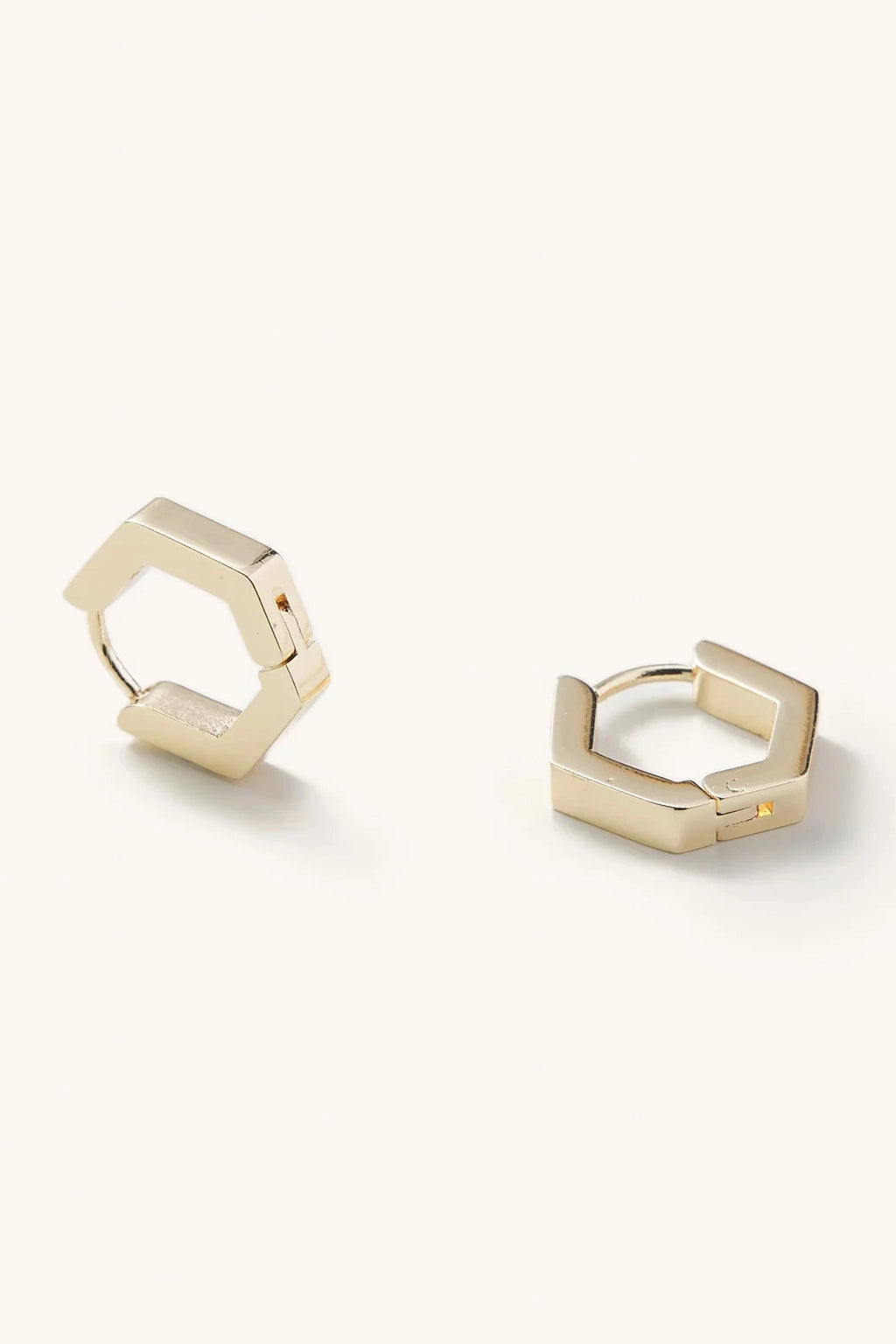 roxy hexagon huggies - gold