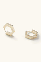 roxy hexagon huggies - gold