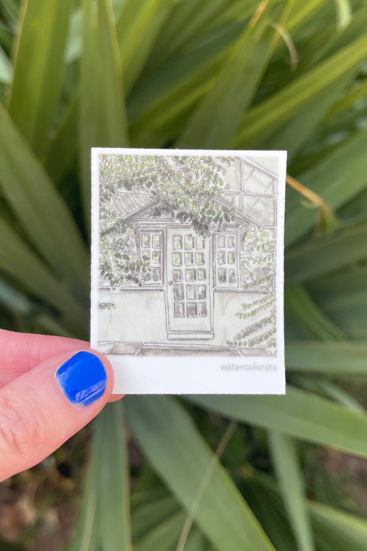 greenhouse polaroid sticker