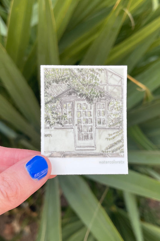 greenhouse polaroid sticker