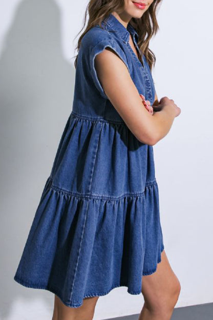 logan dress - indigo