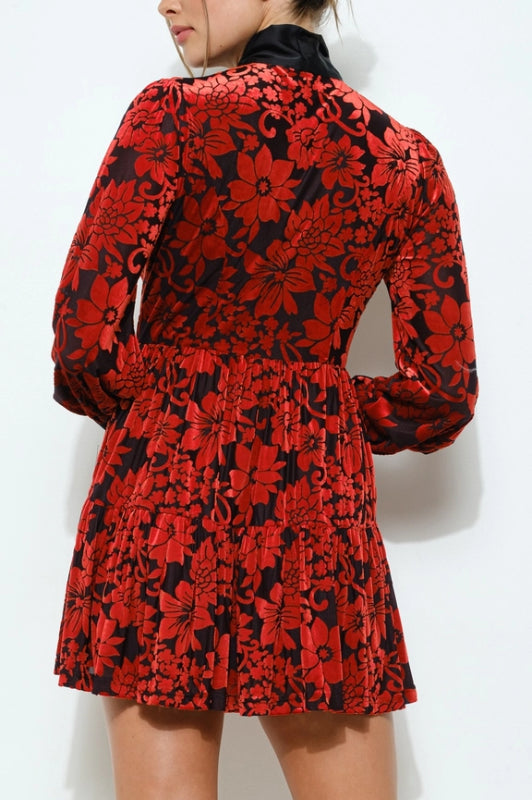 clara dress - red