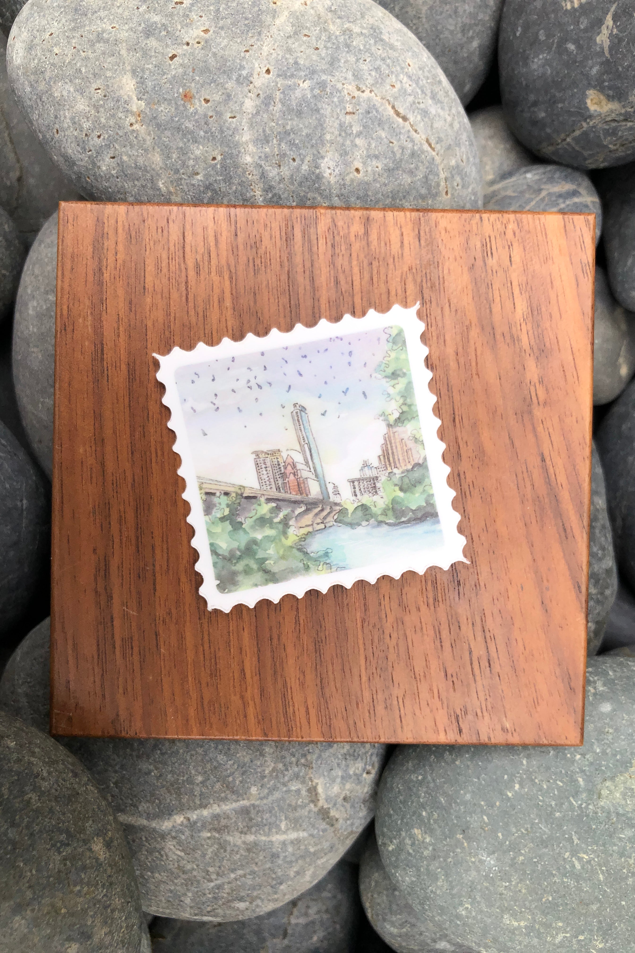 congress bridge stamp sticker