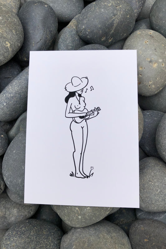 music lover art print - 5x7