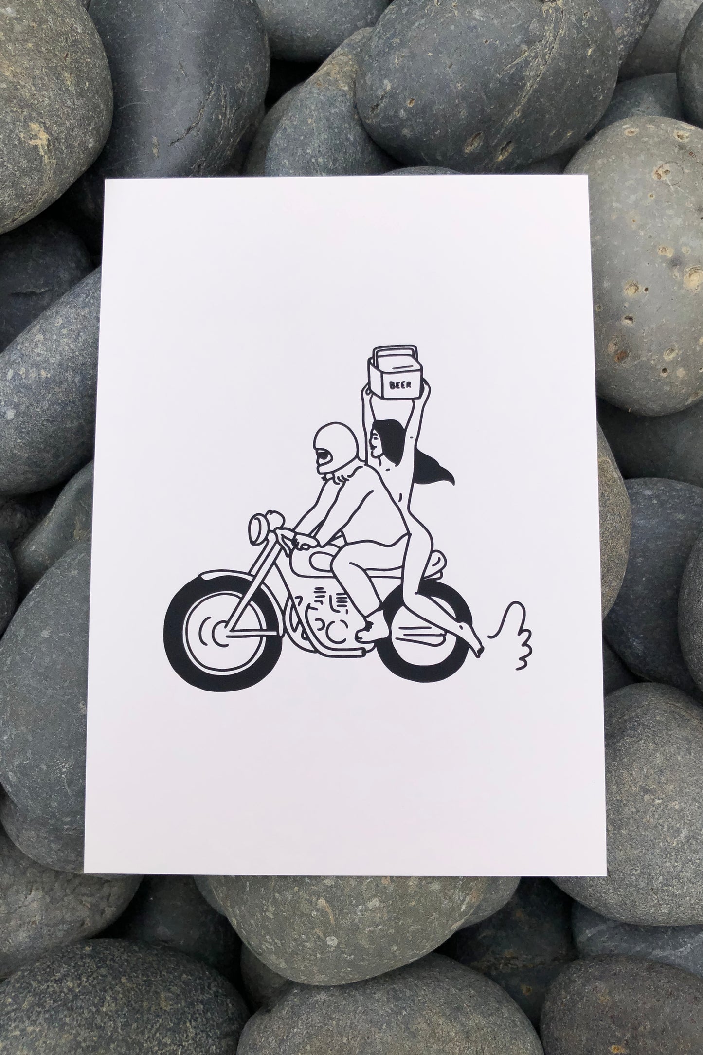 beer run art print - 5x7