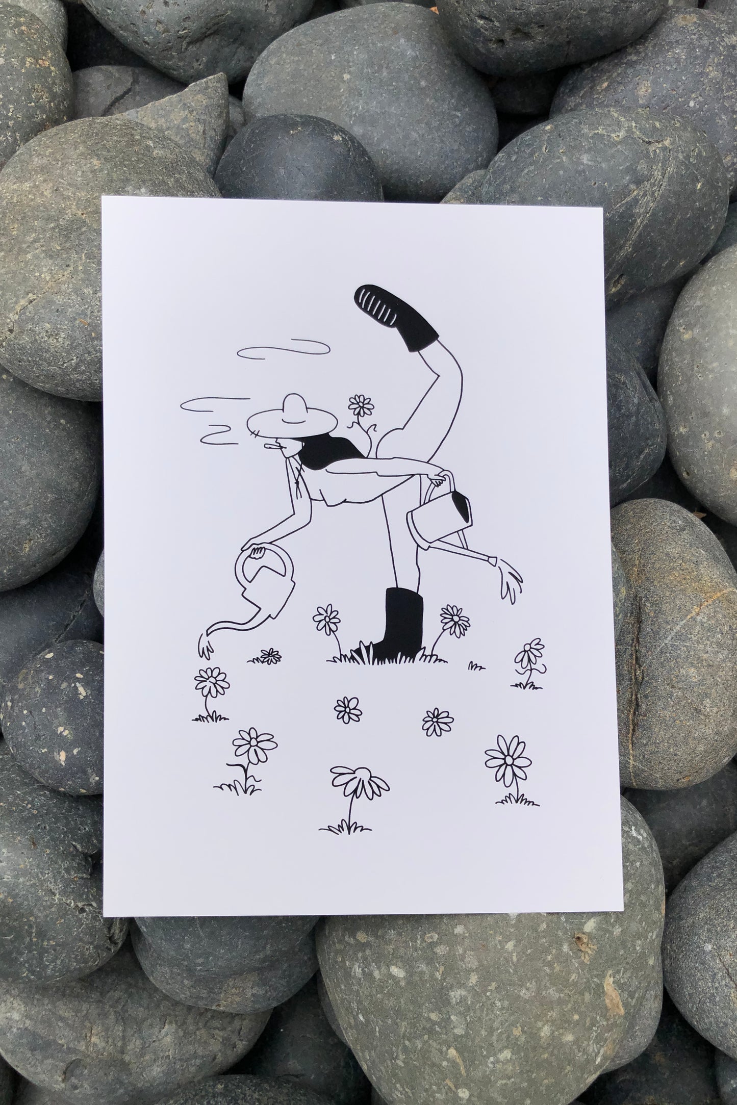 gardening art print - 5x7