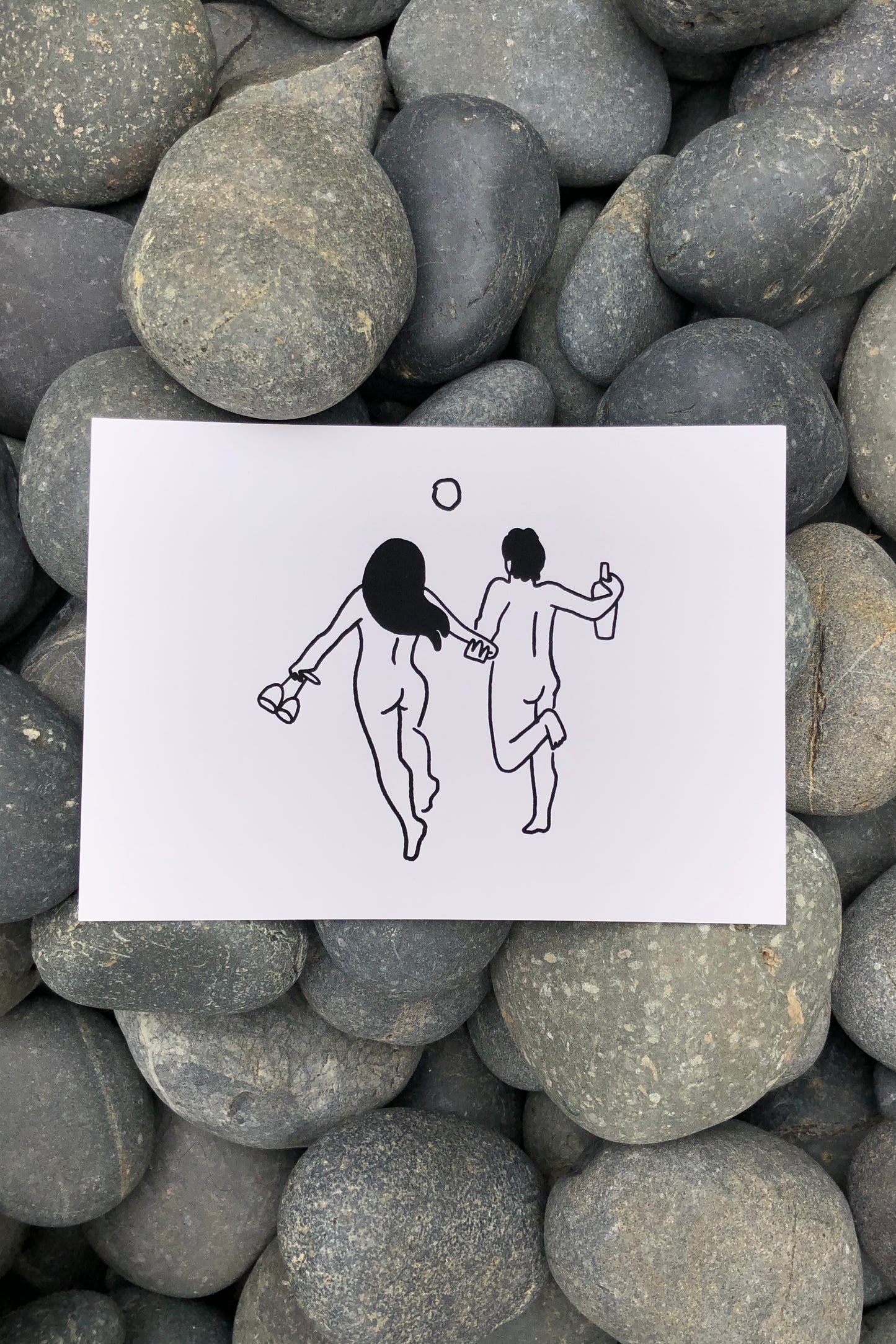 wine lovers art print - 5x7