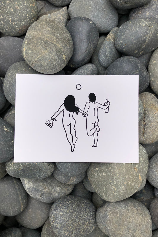 wine lovers art print - 5x7