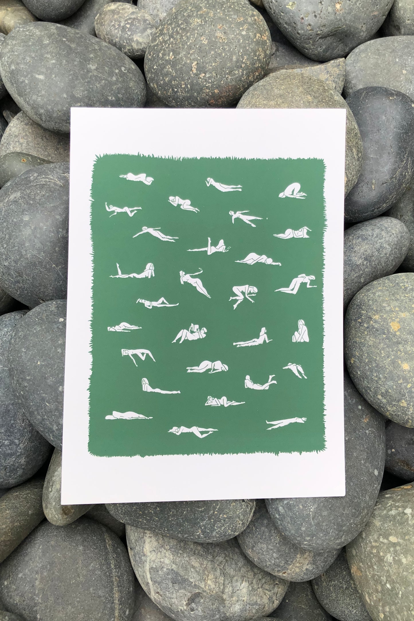 ways to lay in the grass art print