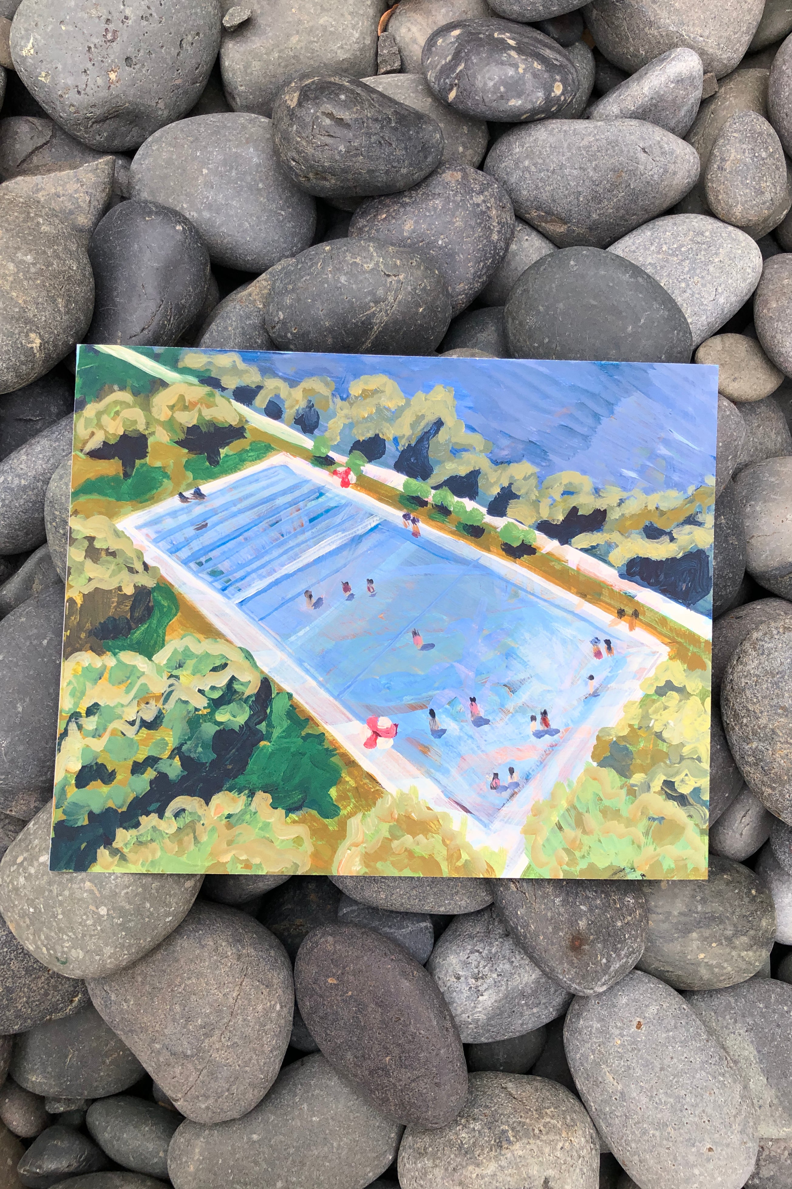 austin deep eddy swimming pool print | el baker