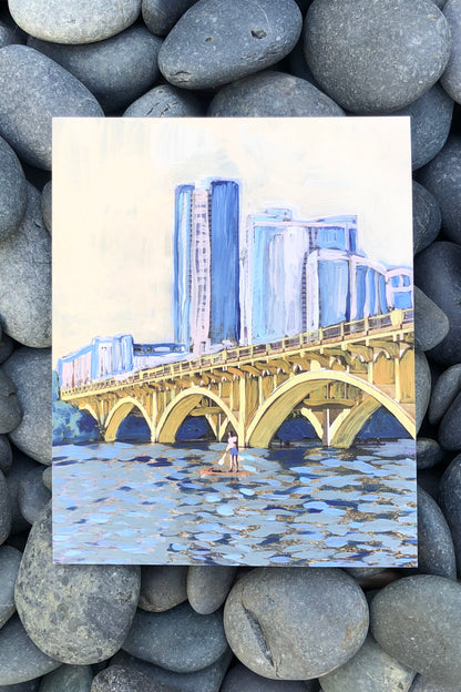 austin lady bird lake sup print | el baker