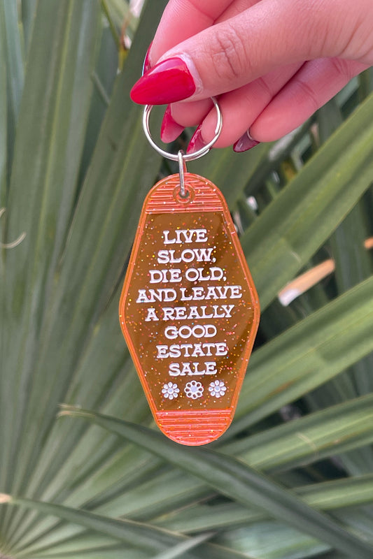 estate sale motel tag keychain