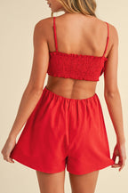 georgia romper - red (FINAL SALE)