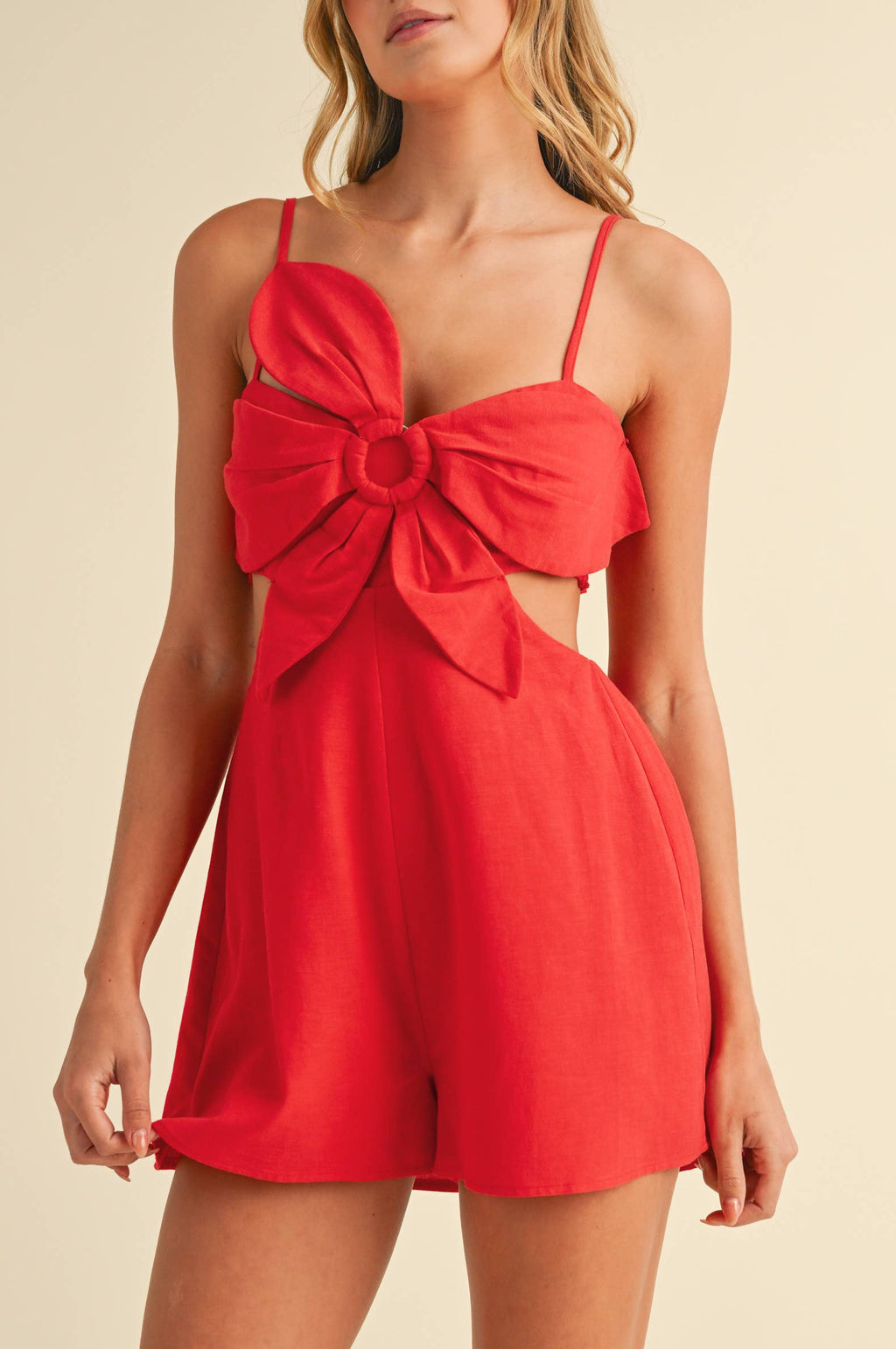 georgia romper - red (FINAL SALE)
