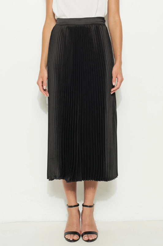 belle midi skirt - black