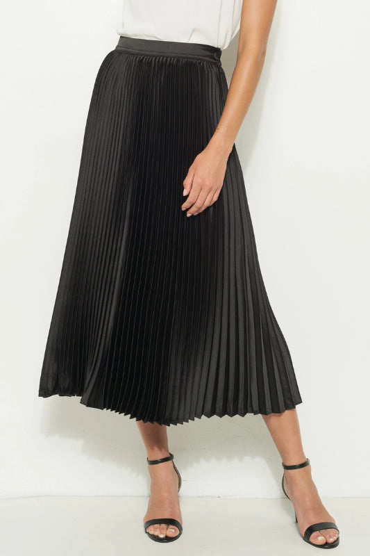 belle midi skirt - black