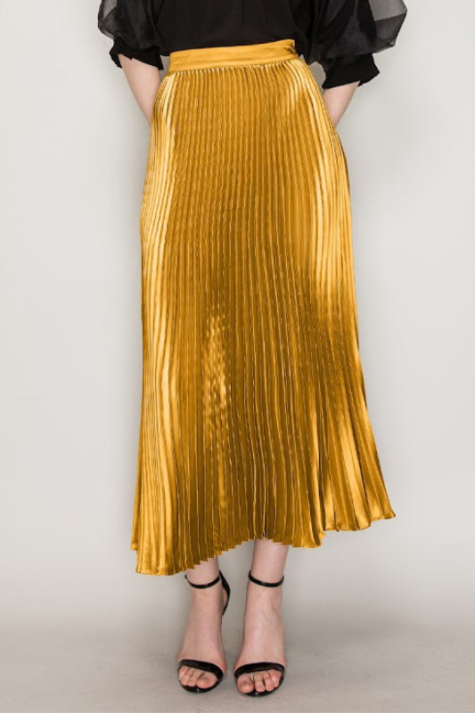 belle midi skirt - gold