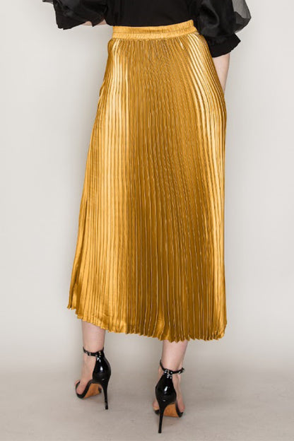 belle midi skirt - gold