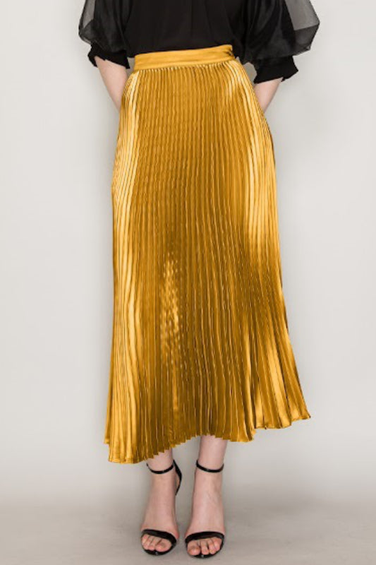 belle midi skirt - gold