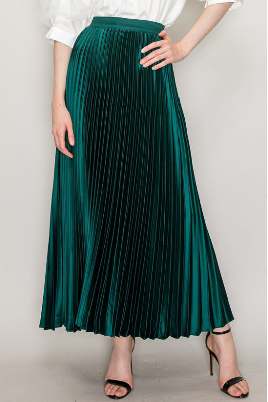 belle midi skirt - hunter green