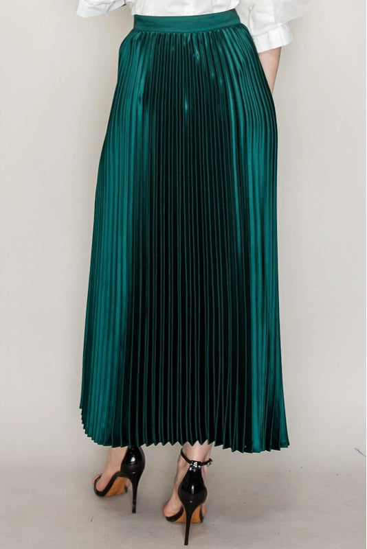 belle midi skirt - hunter green