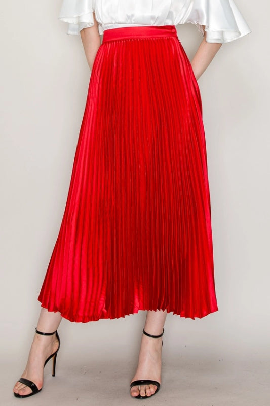 belle midi skirt - red