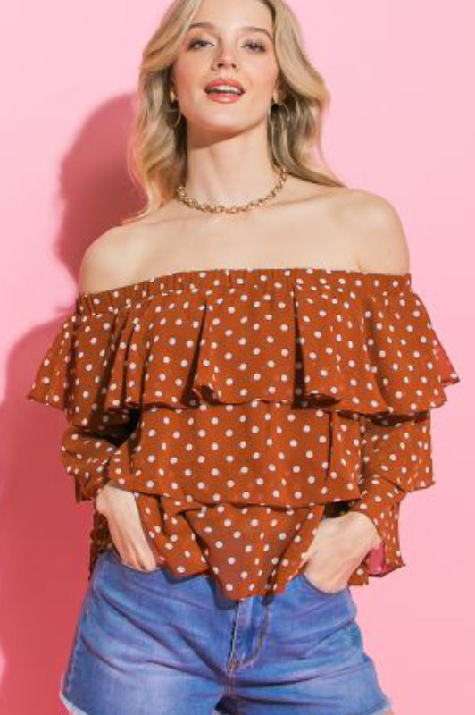 moore blouse - rust