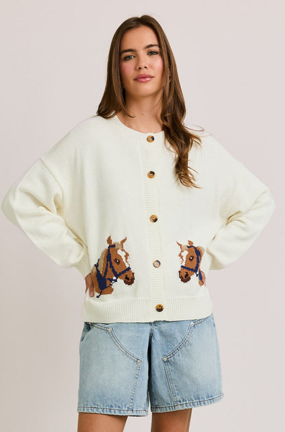 trigger cardigan - off white
