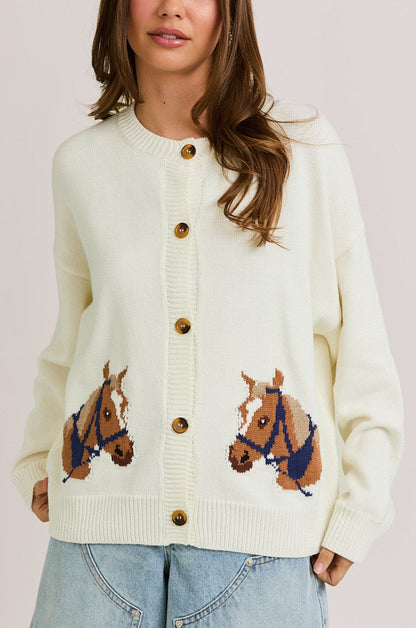 trigger cardigan - off white