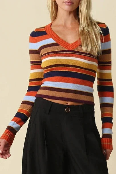 ruthie sweater - multi stripe