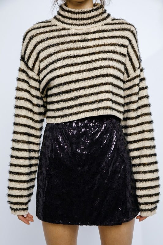 lydia sweater - beige/black (FINAL SALE)