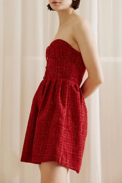 sasha mini dress - red