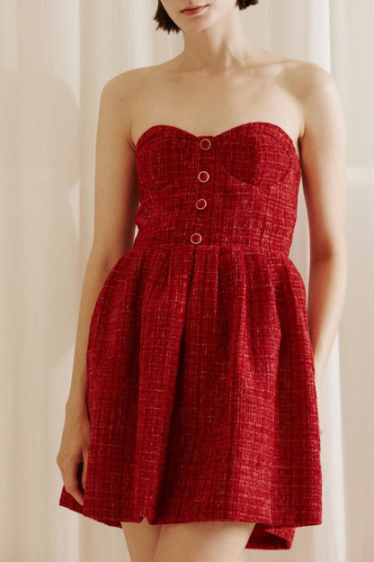 sasha mini dress - red