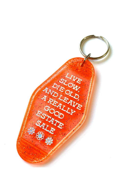 estate sale motel tag keychain