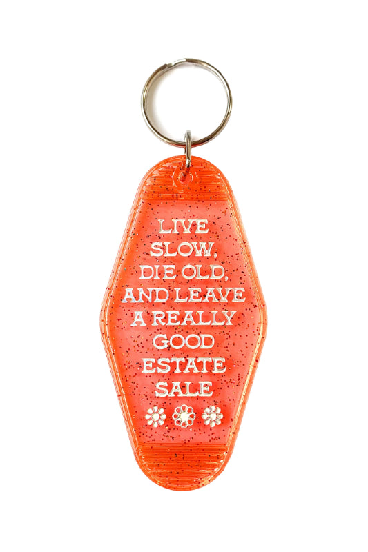 estate sale motel tag keychain