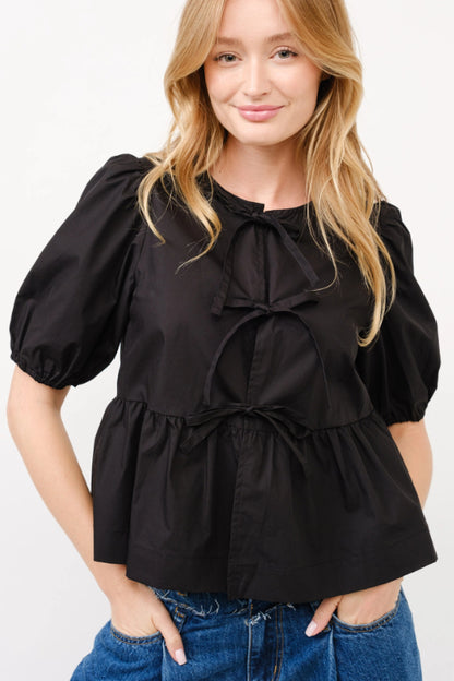 irena blouse - black