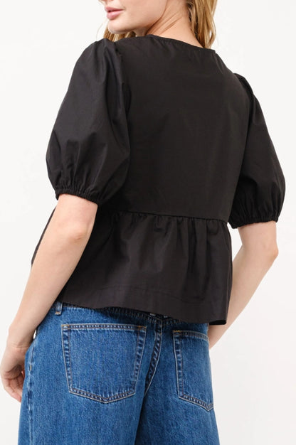 irena blouse - black