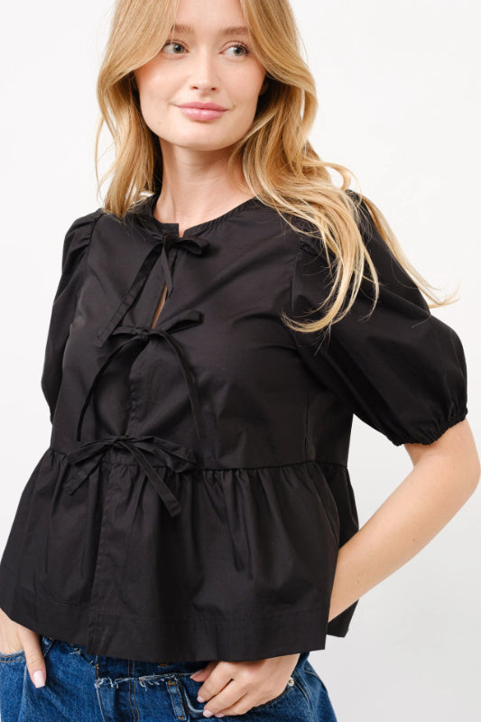 irena blouse - black