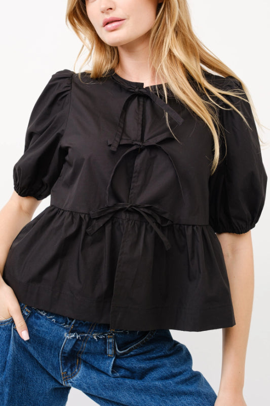 irena blouse - black