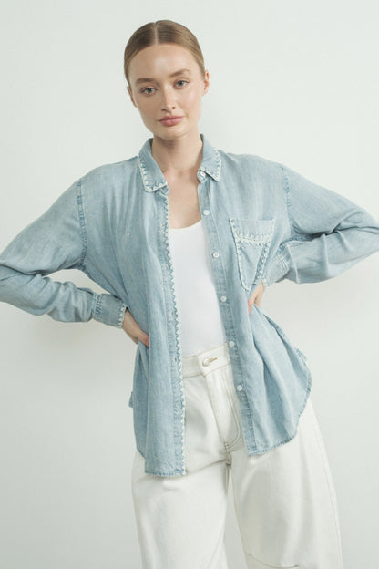 desi blouse - denim